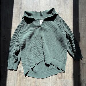 Sage Green Aerie Oversized Comfy Loungewear Pullover Sweater Soft Cozy